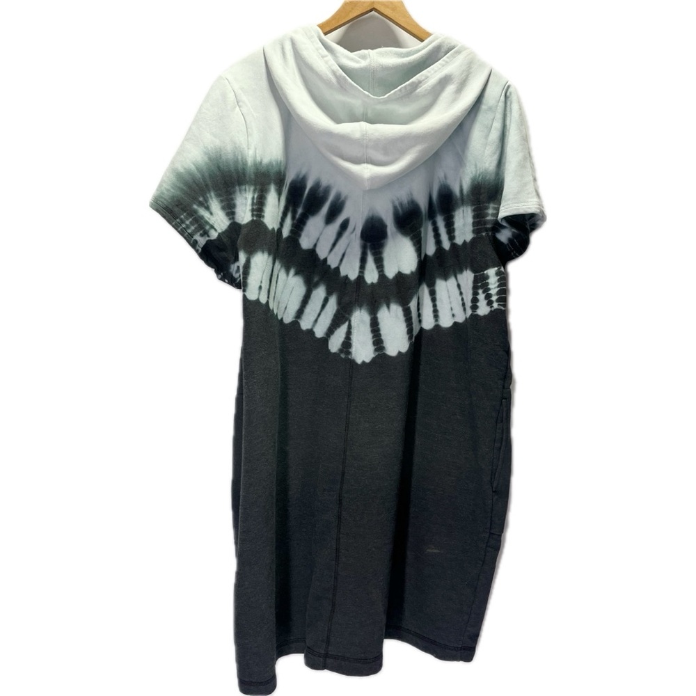 LIVI Lane Bryant Casual Tie Dye Hooded Sweatshirt Dress Terry Active - Picture 2 of 5